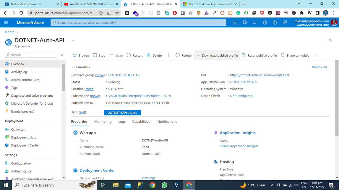 Application Deployment On Azure Cloud using Azure Web App Service